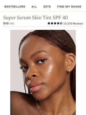 ILIA Super Serum Skin Tint SPF 40 - Honopu St 14.5   30ml no box